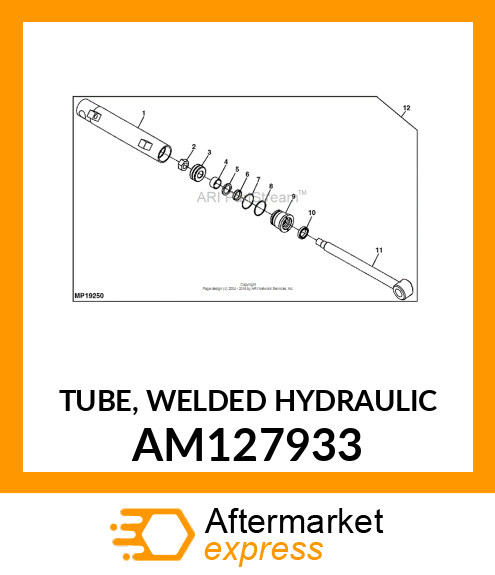 TUBE, WELDED HYDRAULIC AM127933