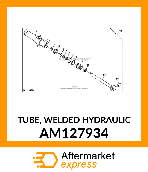 TUBE, WELDED HYDRAULIC AM127934