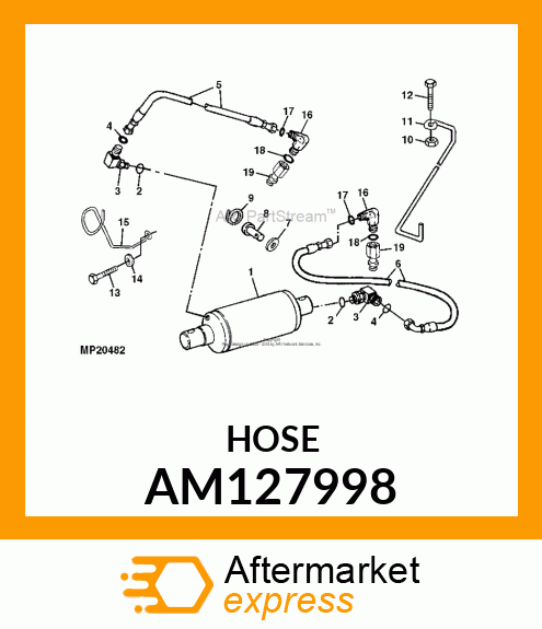 HOSE, ROD END ASSY AM127998