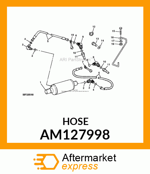 HOSE, ROD END ASSY AM127998