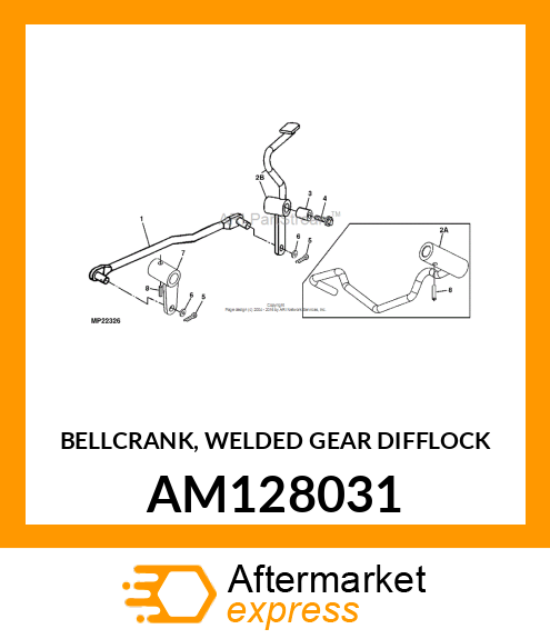 BELLCRANK, WELDED GEAR DIFFLOCK AM128031