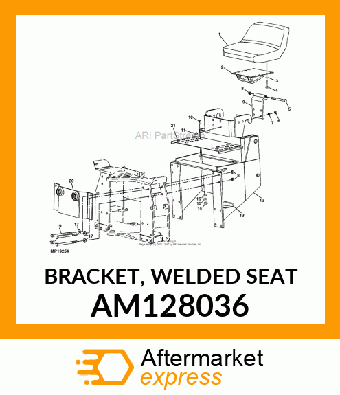 BRACKET, WELDED SEAT AM128036