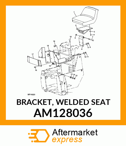 BRACKET, WELDED SEAT AM128036