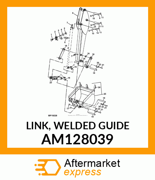 LINK, WELDED GUIDE AM128039