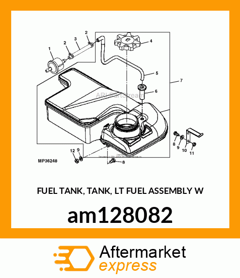 FUEL TANK, TANK, LT FUEL ASSEMBLY W am128082