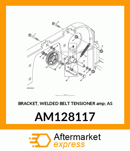 BRACKET, WELDED BELT TENSIONER amp; AS AM128117