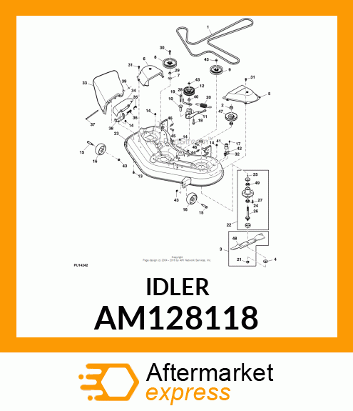 IDLER, RIVETED FLAT AM128118