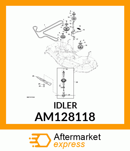 IDLER, RIVETED FLAT AM128118