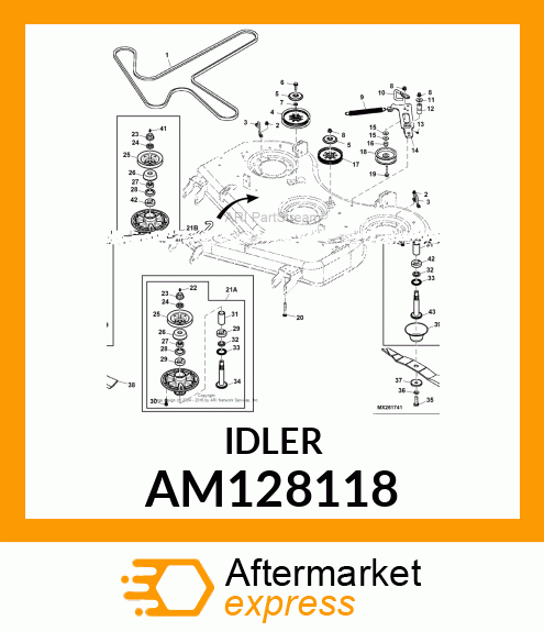 IDLER, RIVETED FLAT AM128118