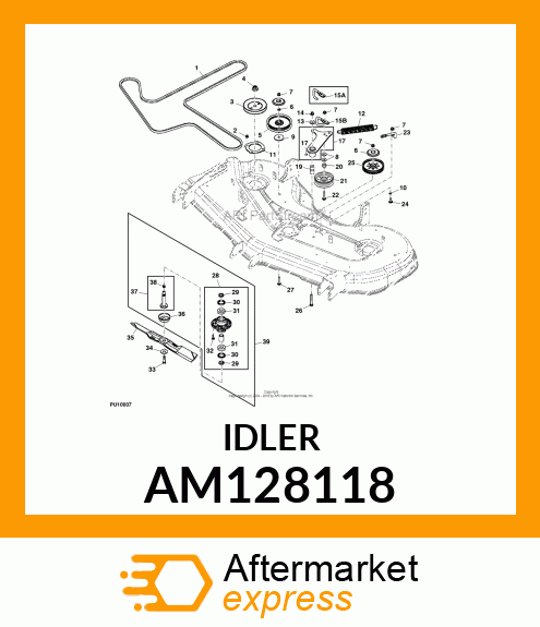 IDLER, RIVETED FLAT AM128118