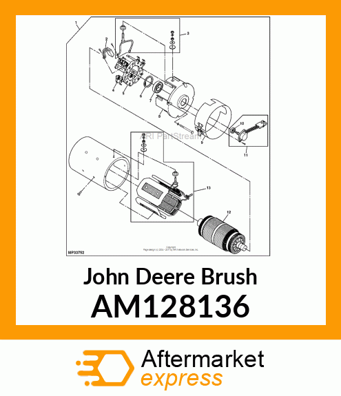 BRUSH, ELECTRIC MOTOR AM128136