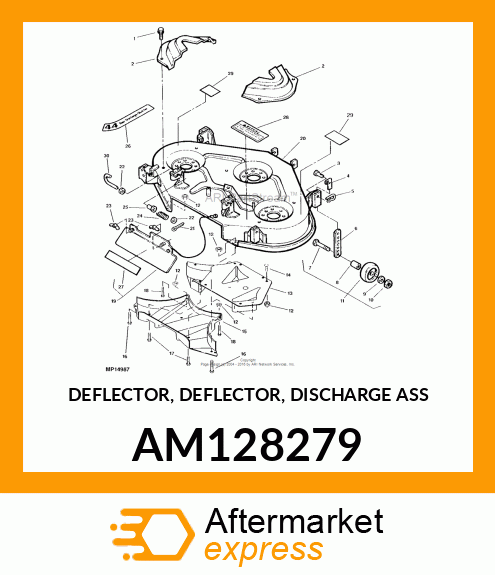 DEFLECTOR, DEFLECTOR, DISCHARGE ASS AM128279