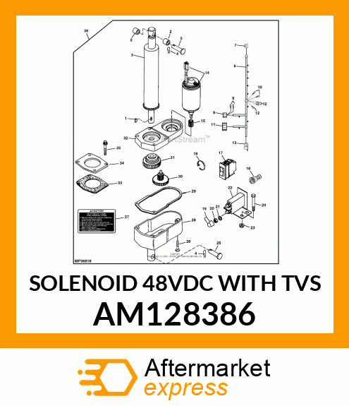 SOLENOID 48VDC WITH TVS AM128386