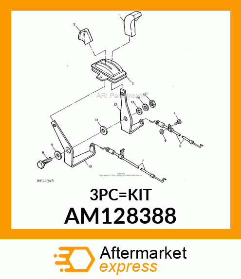 THROTTLE KIT, KIT, THROTTLE CONTROL AM128388