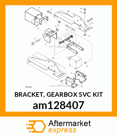 BRACKET, GEARBOX SVC KIT am128407