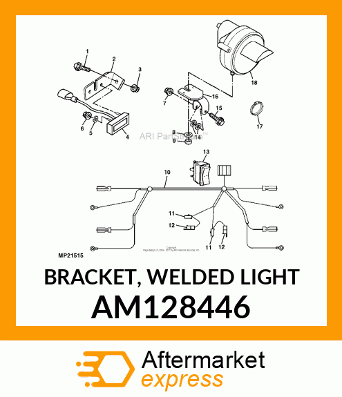 BRACKET, WELDED LIGHT AM128446