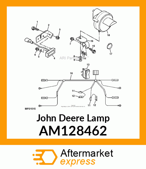 LAMP, LIGHT, BLACKOUT MARKER ASSY AM128462