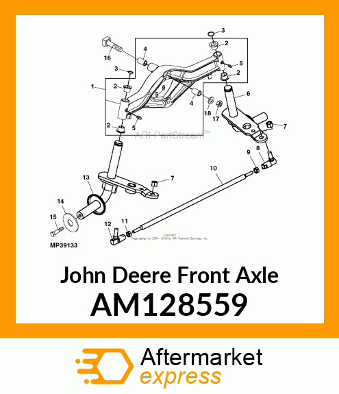 FRONT AXLE AM128559