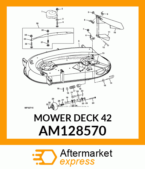 DECK, 42C SERVICE . AM128570