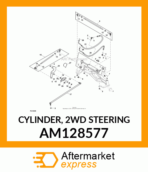 HYDRAULIC CYLINDER, CYLINDER, 2WD S AM128577