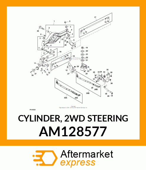 HYDRAULIC CYLINDER, CYLINDER, 2WD S AM128577