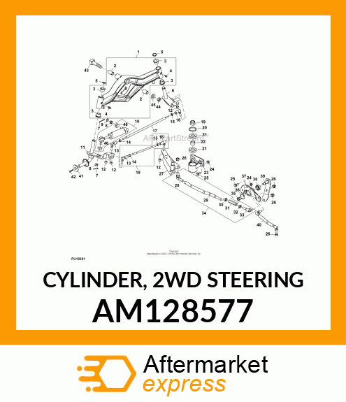 HYDRAULIC CYLINDER, CYLINDER, 2WD S AM128577