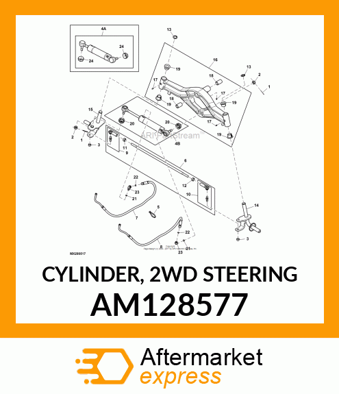 HYDRAULIC CYLINDER, CYLINDER, 2WD S AM128577