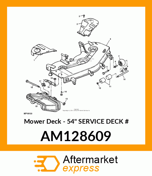 Mower Deck - 54" SERVICE DECK # AM128609