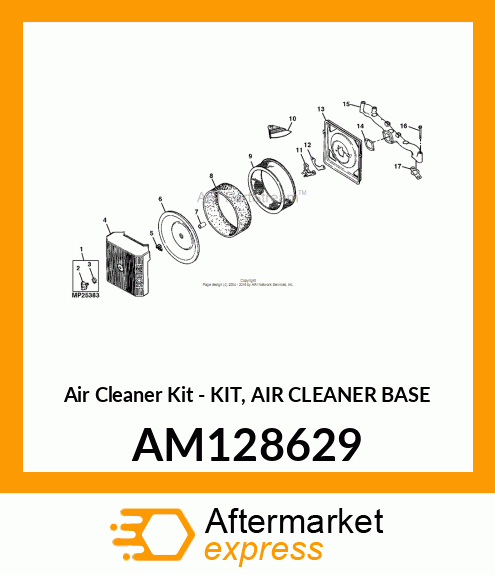 Air Cleaner Kit - KIT, AIR CLEANER BASE AM128629