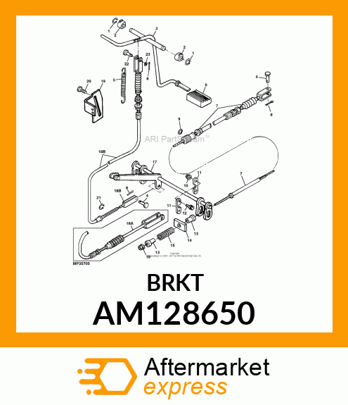 PEDAL, WELDED BRAKE AM128650