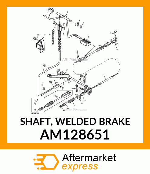 SHAFT, SHAFT, WELDED BRAKE AM128651