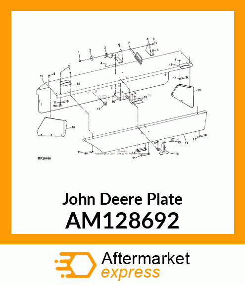 PLATE, HINGE DOUBLER AM128692