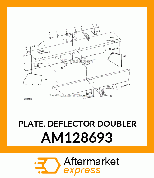 PLATE, DEFLECTOR DOUBLER AM128693