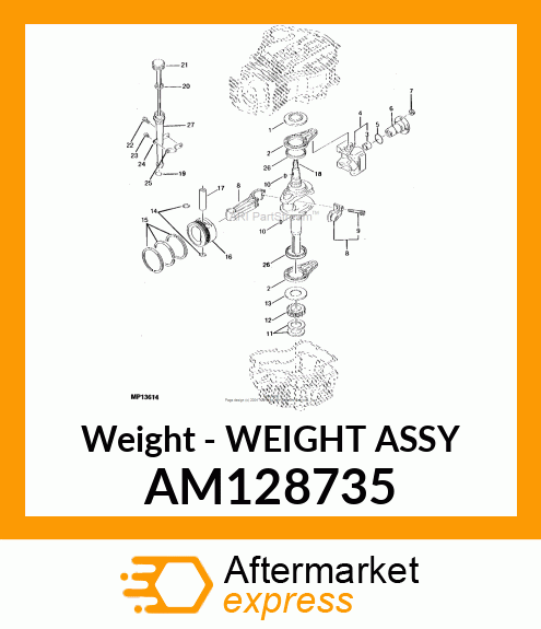 Weight - WEIGHT ASSY AM128735