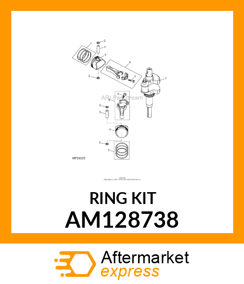 RING SET, PISTON AM128738