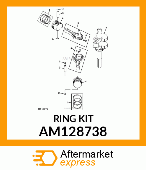 RING SET, PISTON AM128738