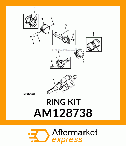 RING SET, PISTON AM128738