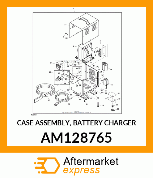 CASE ASSEMBLY, BATTERY CHARGER AM128765