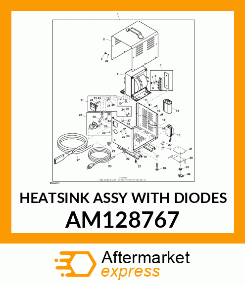 HEATSINK ASSY WITH DIODES AM128767
