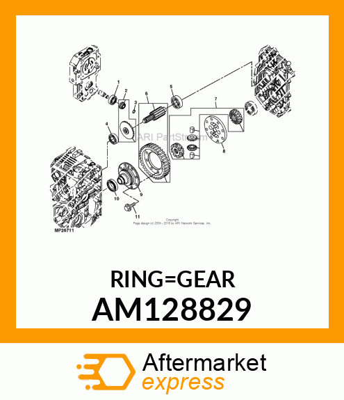 GEAR KIT, FINAL AM128829