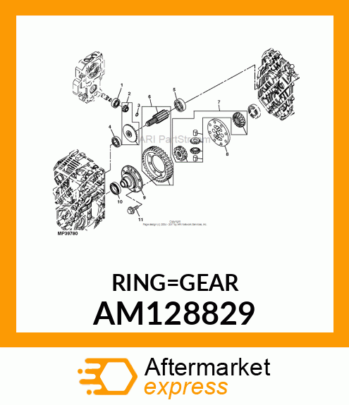 GEAR KIT, FINAL AM128829