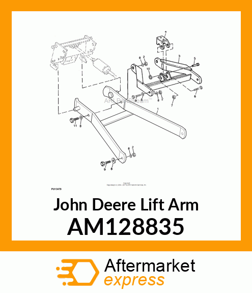 LIFT ARM, ARM, WELDED LOWER LIFT AM128835