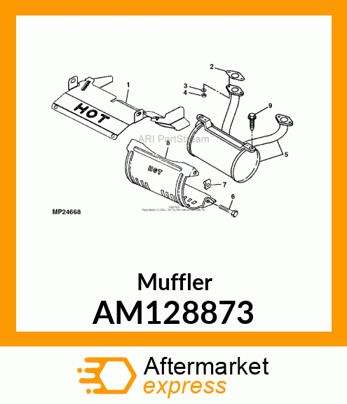 Muffler AM128873