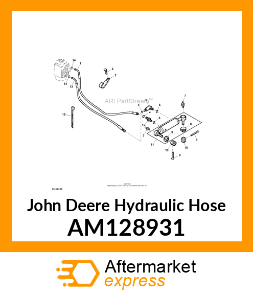 HOSE, HYD RIGHT TURN AM128931