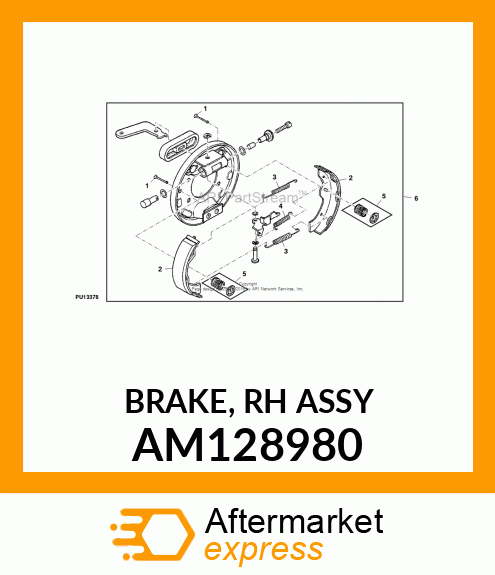 BRAKE, RH ASSY AM128980