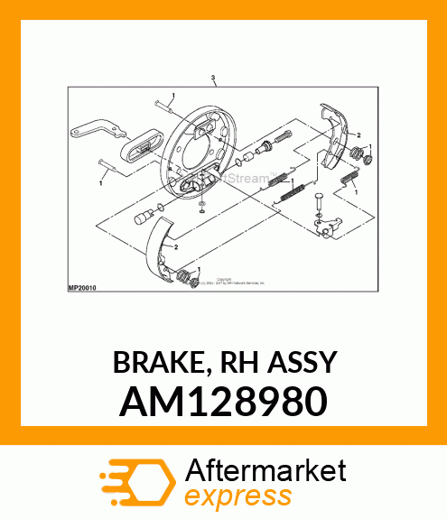 BRAKE, RH ASSY AM128980