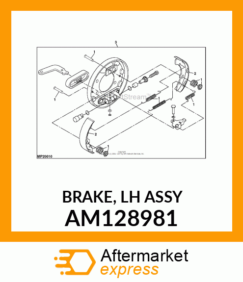 BRAKE, LH ASSY AM128981