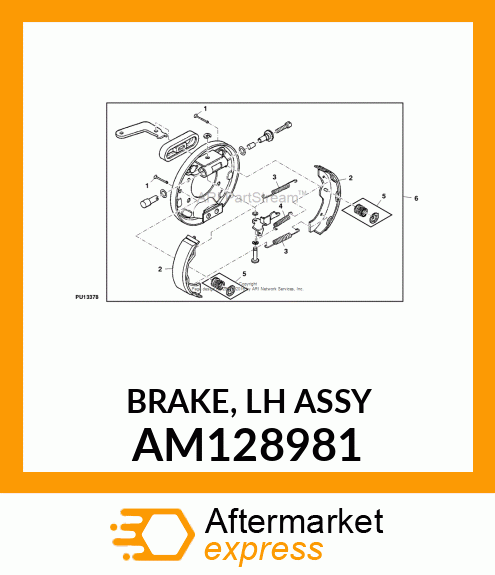 BRAKE, LH ASSY AM128981