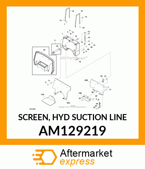 SCREEN, HYD SUCTION LINE AM129219