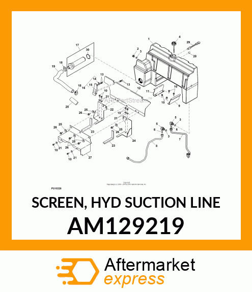 SCREEN, HYD SUCTION LINE AM129219